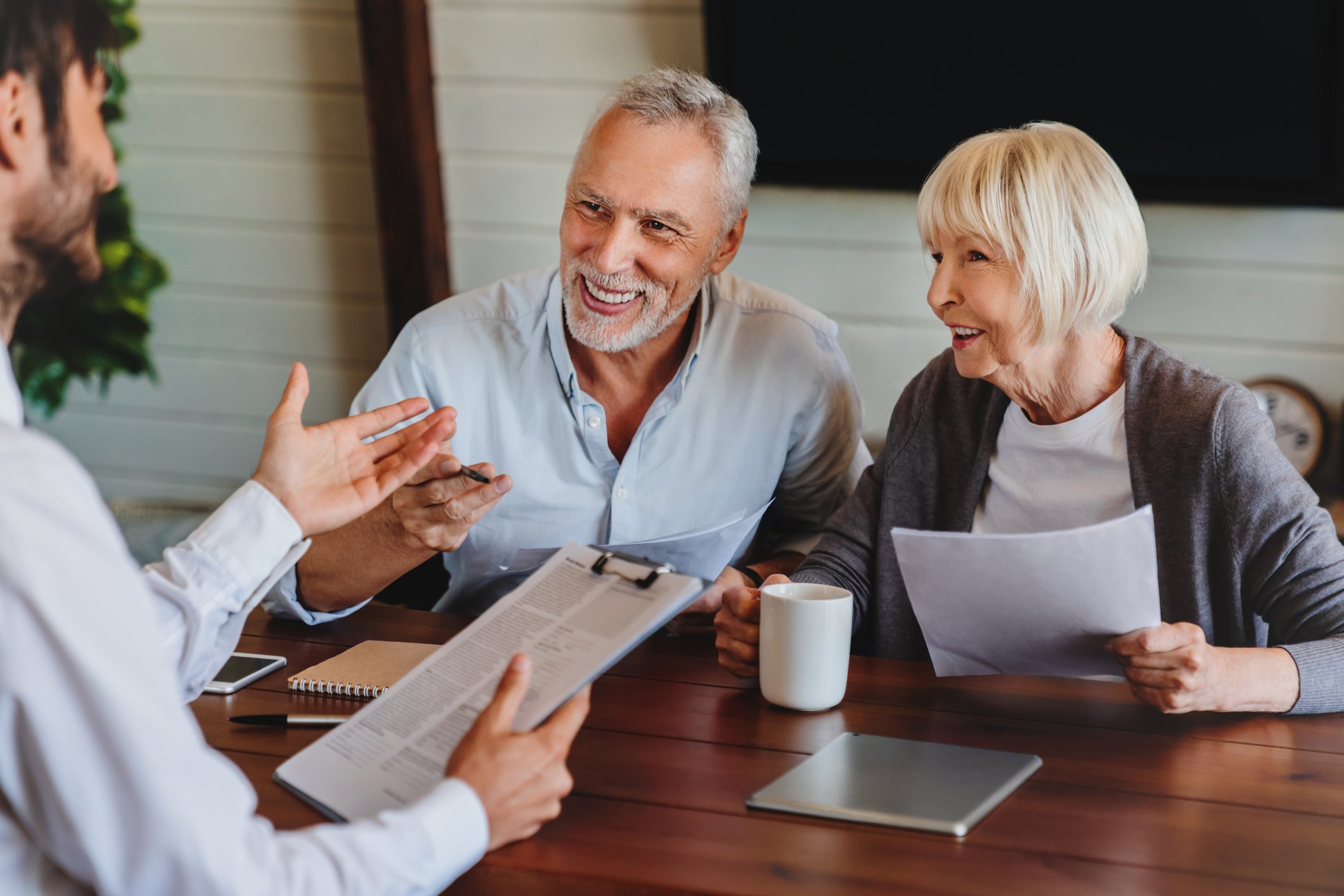 Happy Couple During Financial Counseling Session